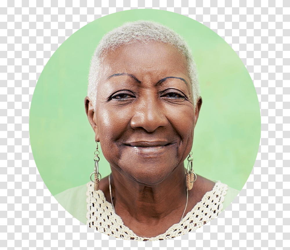 Elderly Black Woman, Face, Person, Human, Smile Transparent Png