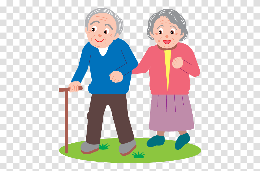 Elderly Cartoon Old People Vector, Person, Long Sleeve, Family Transparent Png