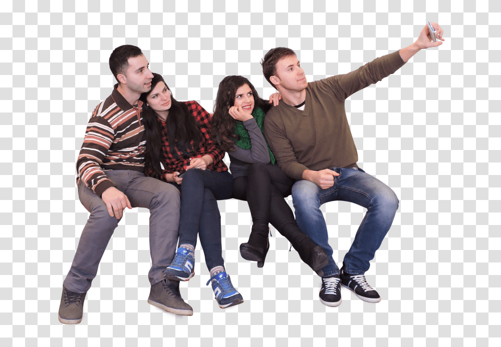 Elearning And Media Production People Sitting On Bench, Clothing, Person, Shoe, Footwear Transparent Png