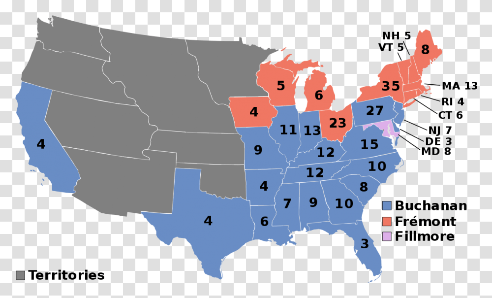 Election Of 1860 Map, Diagram, Plot, Atlas, Poster Transparent Png