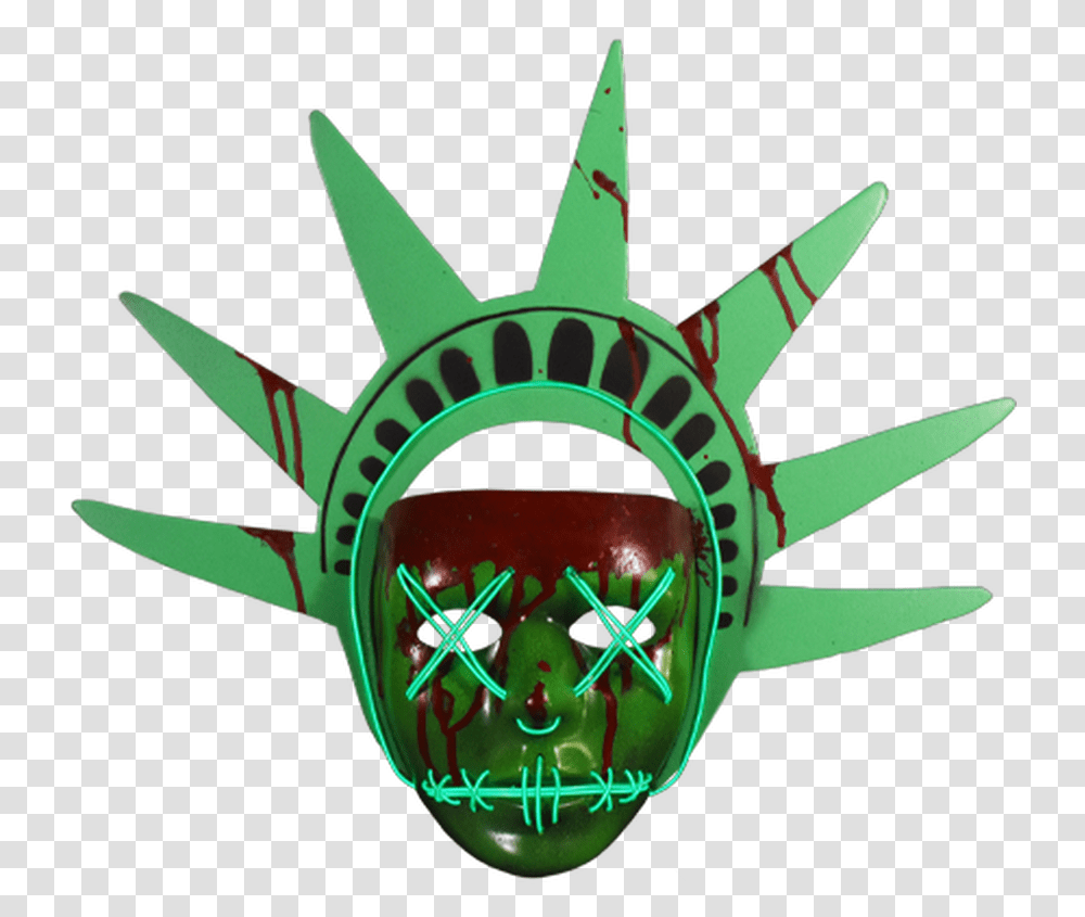 Election Year Lady Liberty Light Up Mask Lady Liberty Purge Mask, Lighting, Plant, Neon Transparent Png