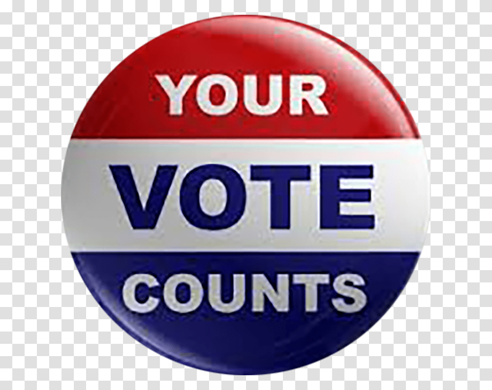 Election Your Vote Counts Button, Label, Logo Transparent Png