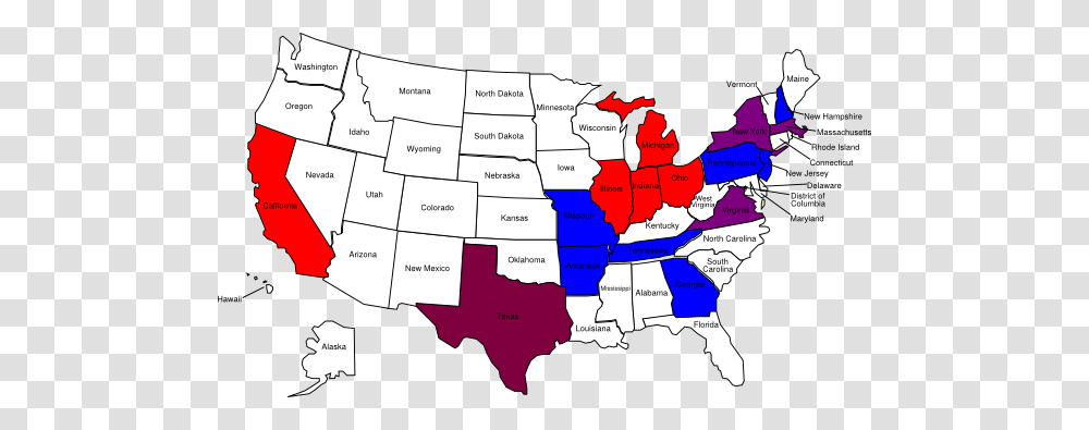 Electoral College Map, Diagram, Plot, Atlas, Vegetation Transparent Png