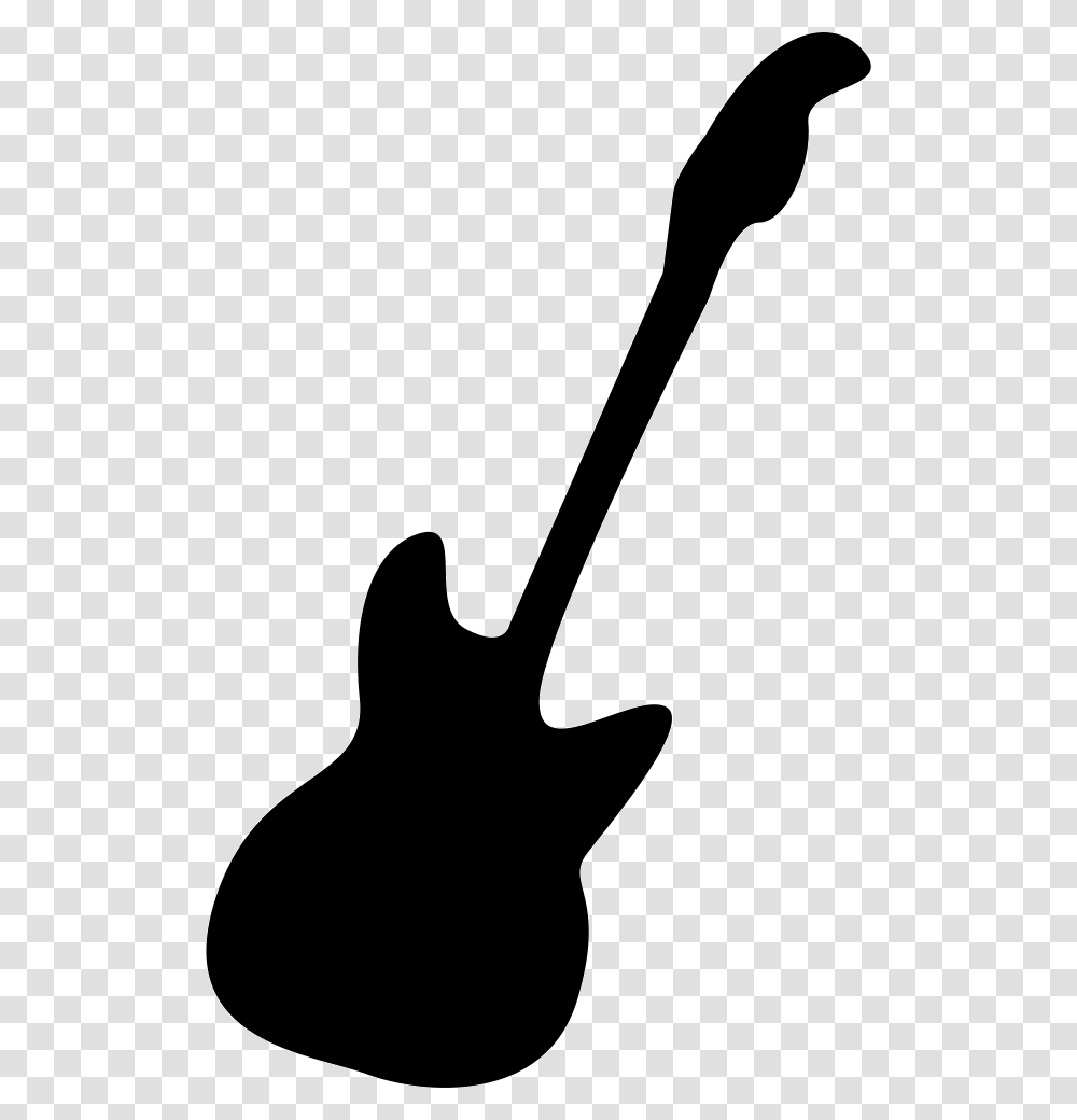 Electric Bass Guitar Silhouette Icon Free Download, Leisure Activities, Musical Instrument, Shovel, Tool Transparent Png