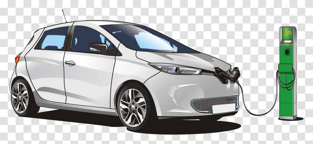 Electric Car Electric Car Charging, Sedan, Vehicle, Transportation, Bumper Transparent Png