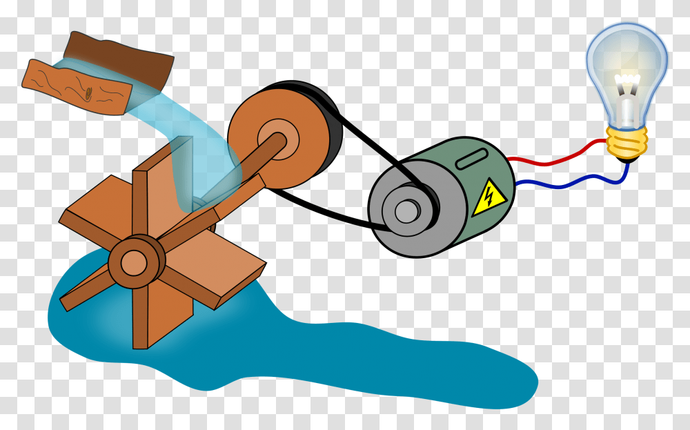 Electric Clipart Water Electricity Electricity From Water Drawing, Hammer, Tool, Weapon, Weaponry Transparent Png