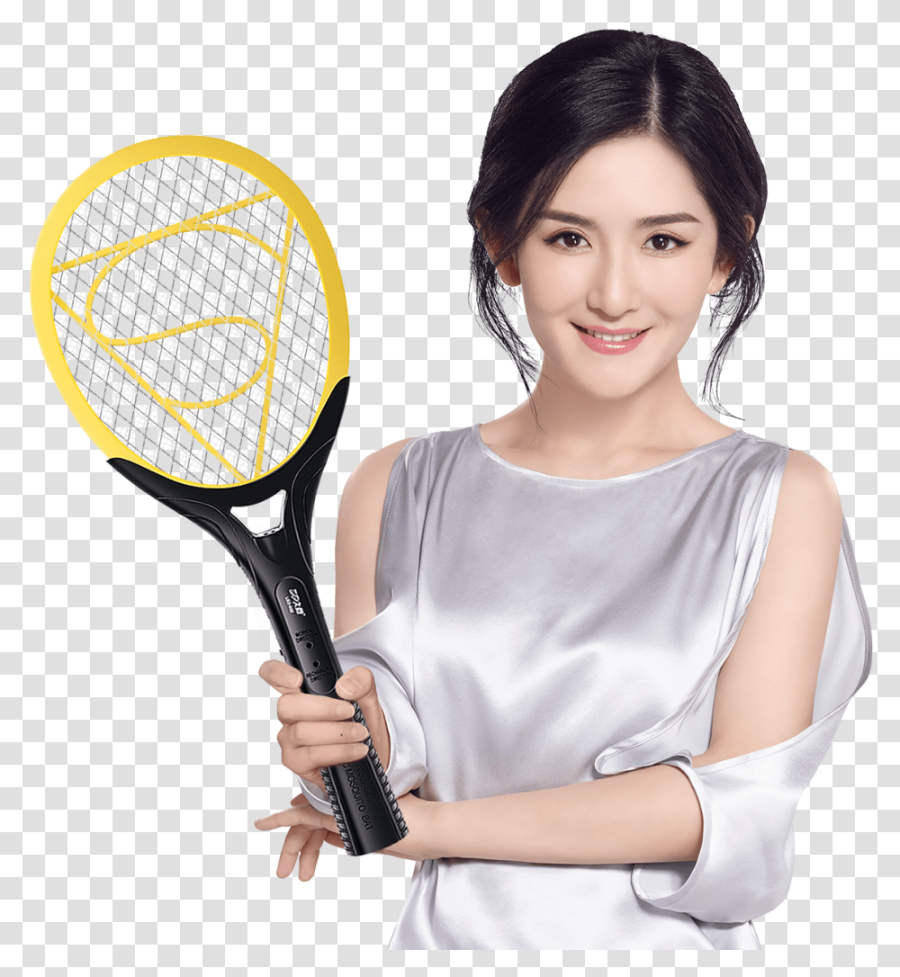Electric Flyswatter, Person, Human, Racket, Tennis Racket Transparent Png
