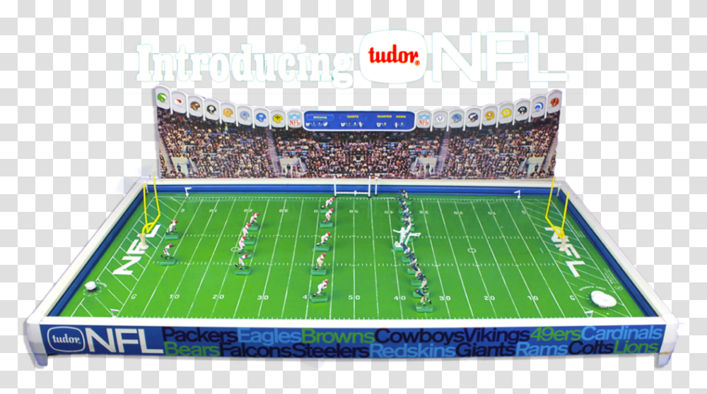 Electric Football 1967 Tudor Nfl 620 Game Soccer Specific Stadium, Building, Arena, Field, Person Transparent Png