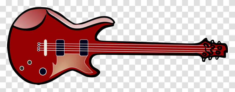 Electric Guitar Bass Guitar Line Art String Instruments Free, Leisure Activities, Musical Instrument, Gun, Weapon Transparent Png