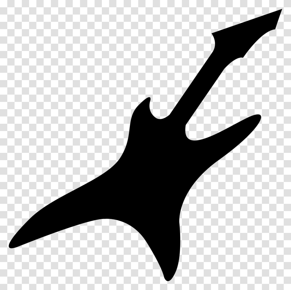 Electric Guitar Black Shape Silhouette Comments Electric Guitar, Axe, Tool, Stencil, Sleeve Transparent Png