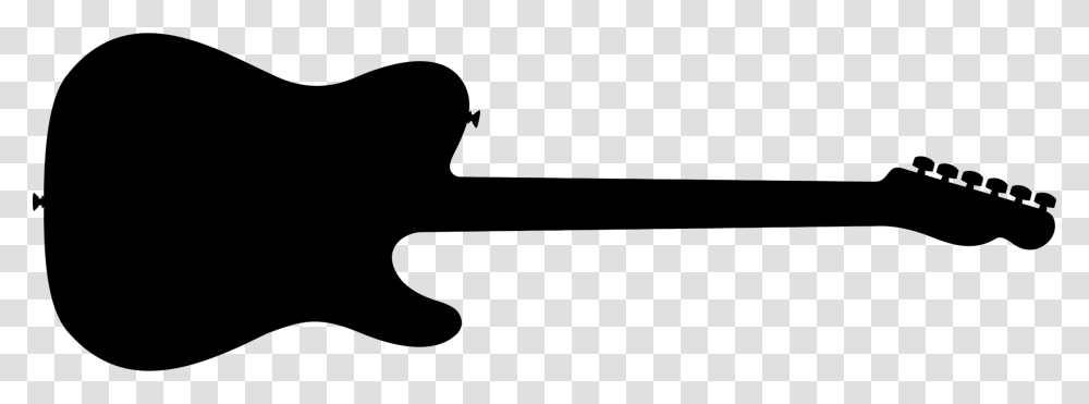 Electric Guitar Drawing Silhouette Musical Instruments Free, Gray, World Of Warcraft Transparent Png