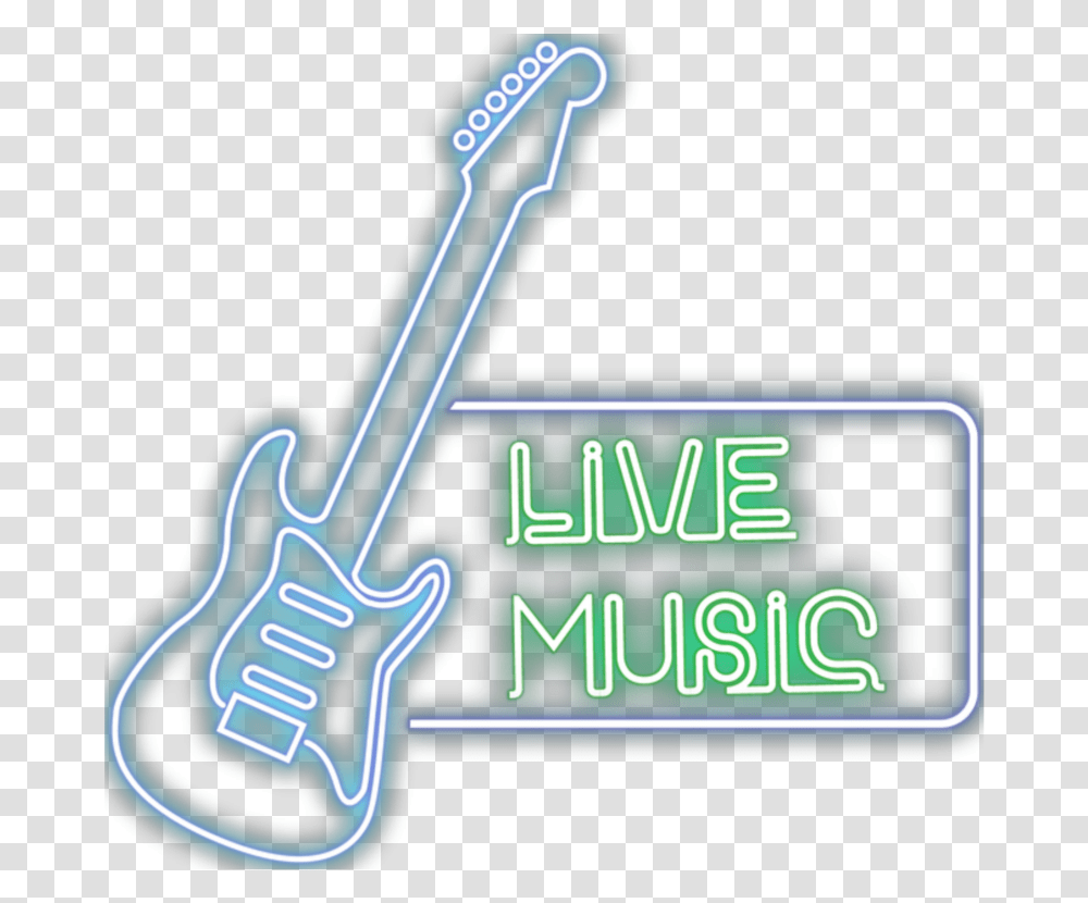 Electric Guitar, Light, Neon, LCD Screen, Monitor Transparent Png