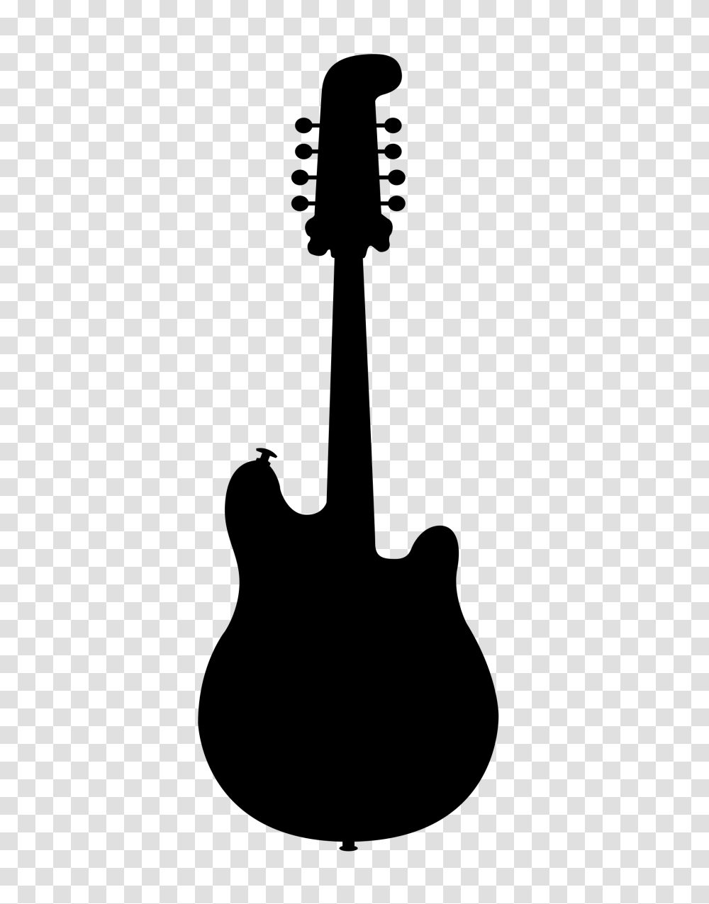 Electric Guitar Silhouette, Gray, World Of Warcraft Transparent Png