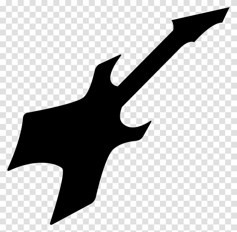 Electric Guitar Silhouette Icon Free Download, Axe, Tool, Stencil, Leisure Activities Transparent Png