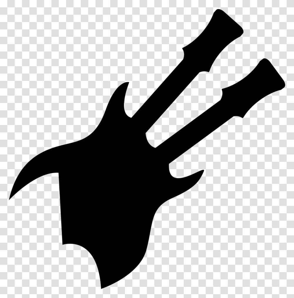 Electric Guitars Couple Silhouette Stencil Guitarra Electrica, Axe, Tool, Leisure Activities, Musical Instrument Transparent Png