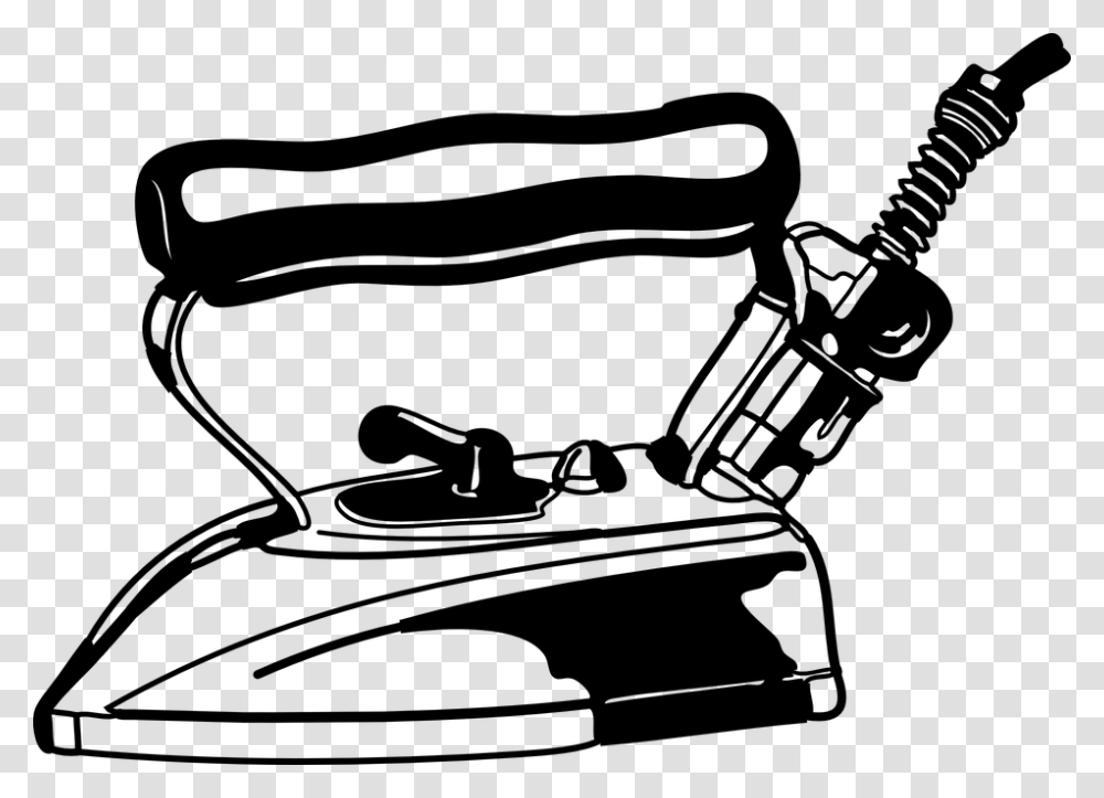 Electric Iron Old Antique Ironing Clothes Steam Iron Clip Art, Gray, World Of Warcraft Transparent Png