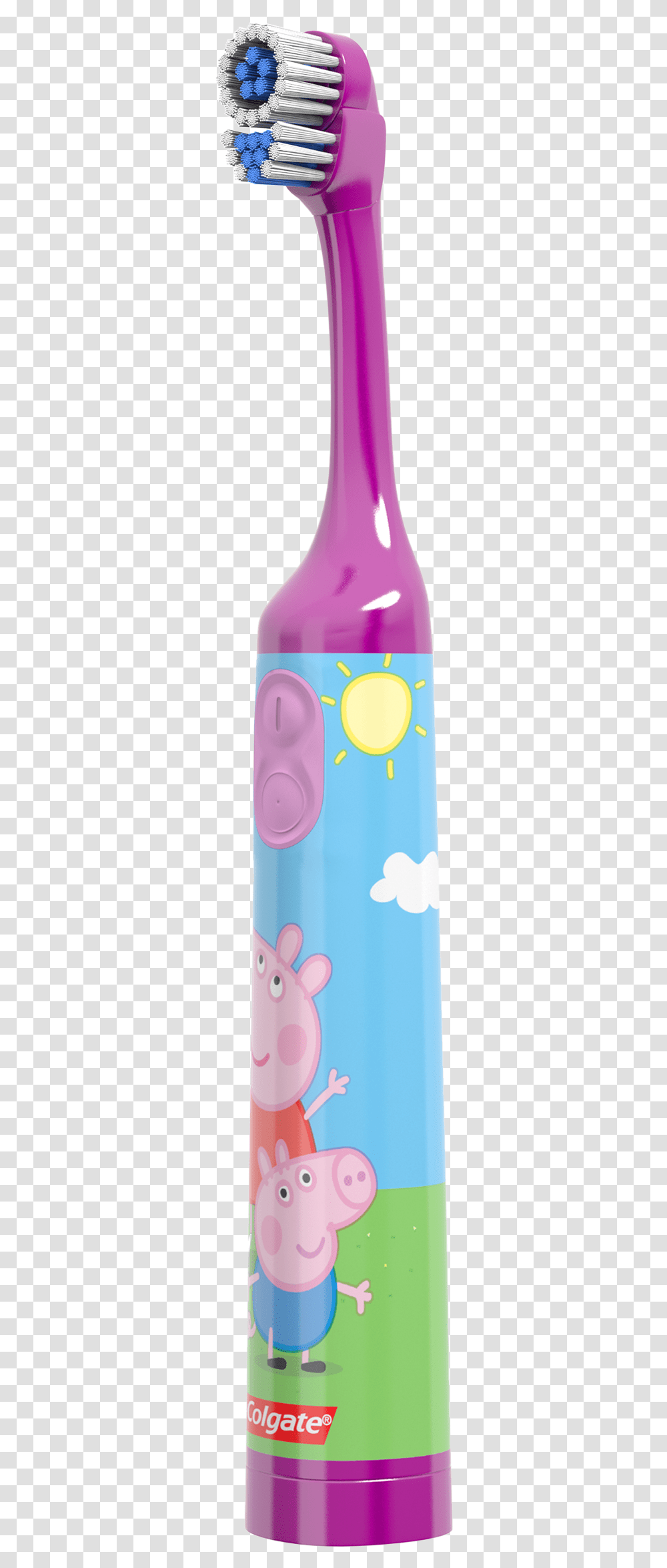 Electric Peppa Pig Toothbrush, Bottle, Water Bottle Transparent Png