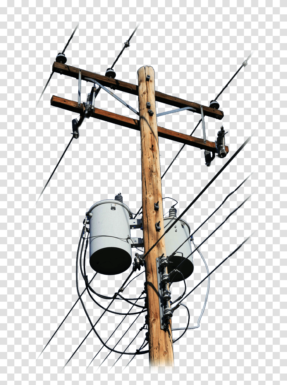 Electric Post, Utility Pole, Cable, Bicycle, Vehicle Transparent Png