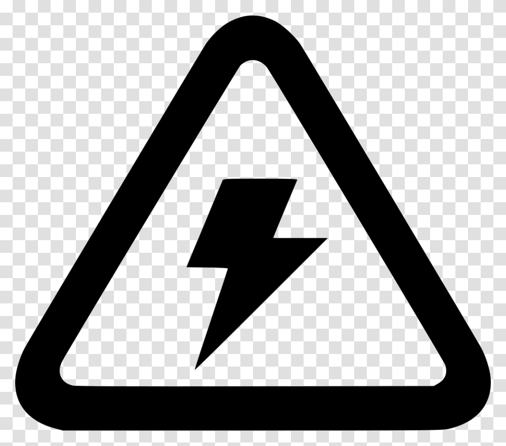 Electric Power Svg Icon Free Download Narrow Road Sign Black And White, Triangle, Rug Transparent Png