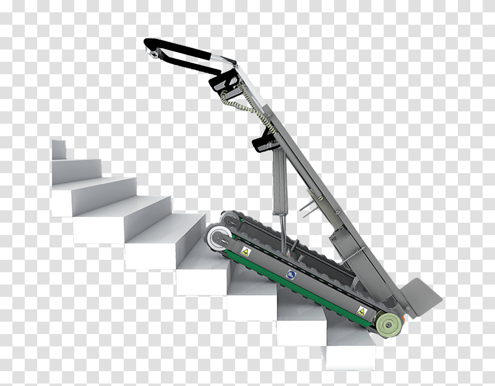 Electric Stair Climber Trolley, Handrail, Banister, Construction Crane, Staircase Transparent Png