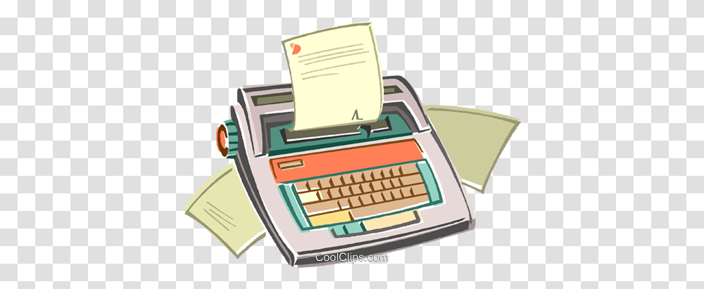 Electric Typewriter Royalty Free Vector Clip Art Illustration, Word, Machine, Printer, Label Transparent Png