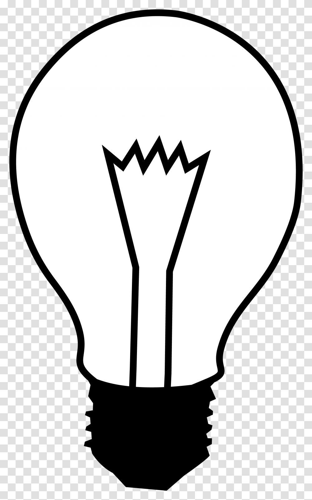 Electrician Clipart Black And White, Light, Lightbulb Transparent Png