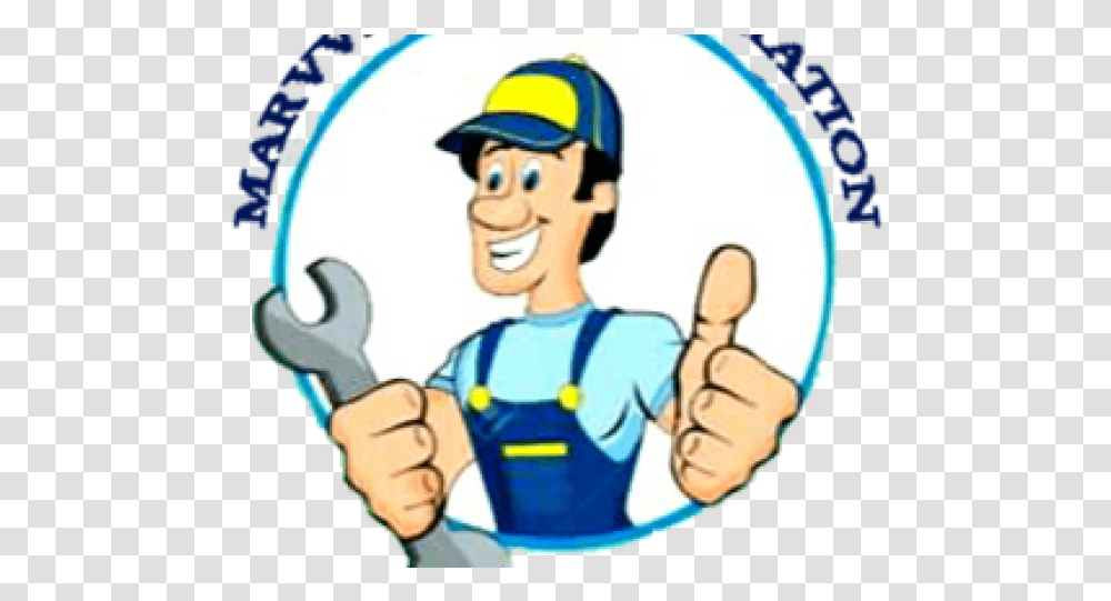 Electrician Clipart Washing Machine Repair Mechanic Cartoon Service Car, Person, Human, Helmet, Clothing Transparent Png