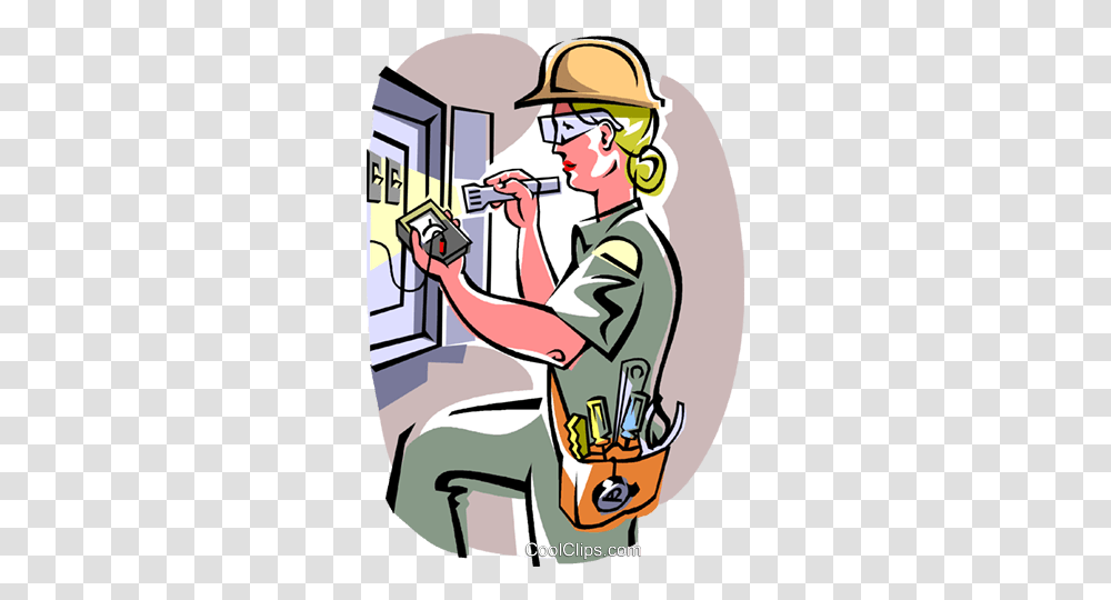 Electrician Royalty Free Vector Clip Art Illustration, Elevator, Poster, Advertisement, Photography Transparent Png