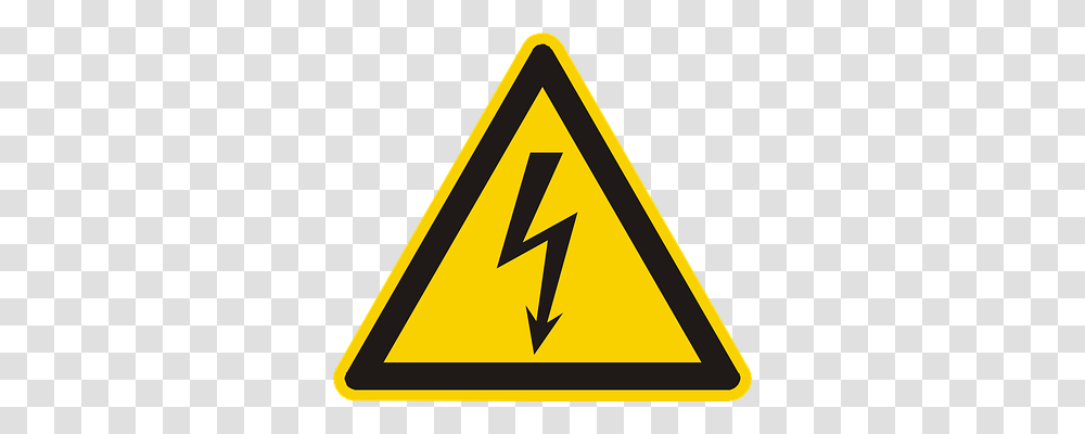 Electricity Symbol, Sign, Road Sign, Triangle Transparent Png