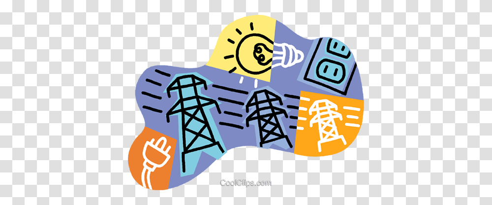 Electricity Clipart Vector, Label, Utility Pole Transparent Png