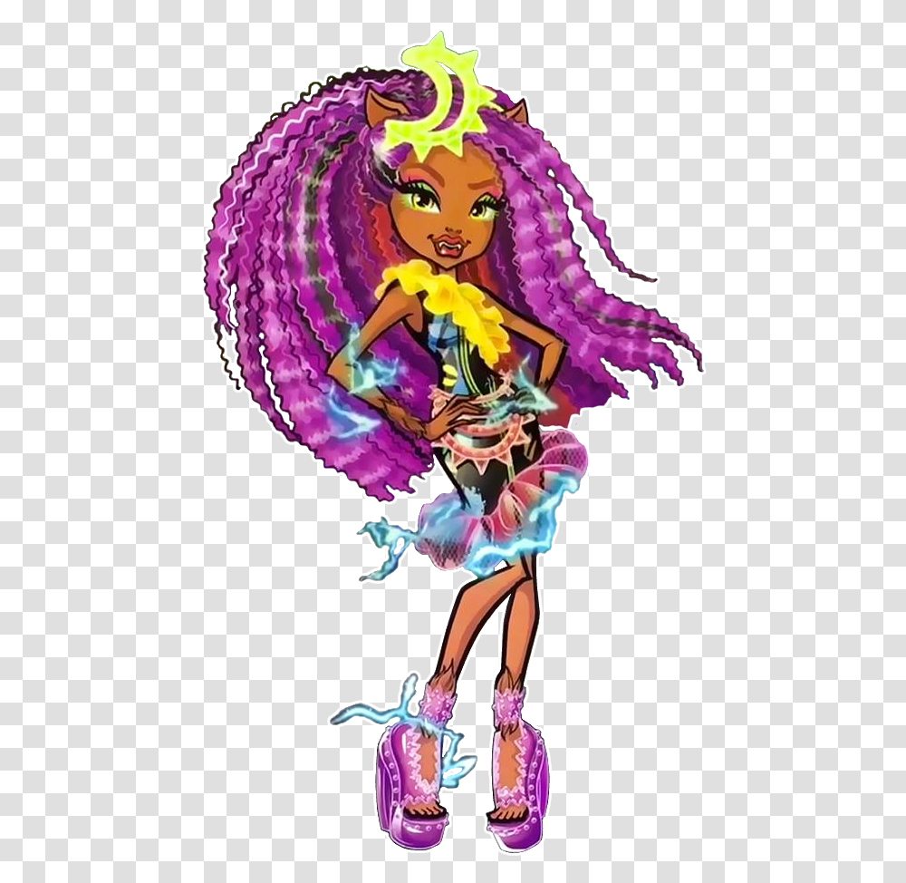 Electrified Monster High Characters, Purple, Toy Transparent Png