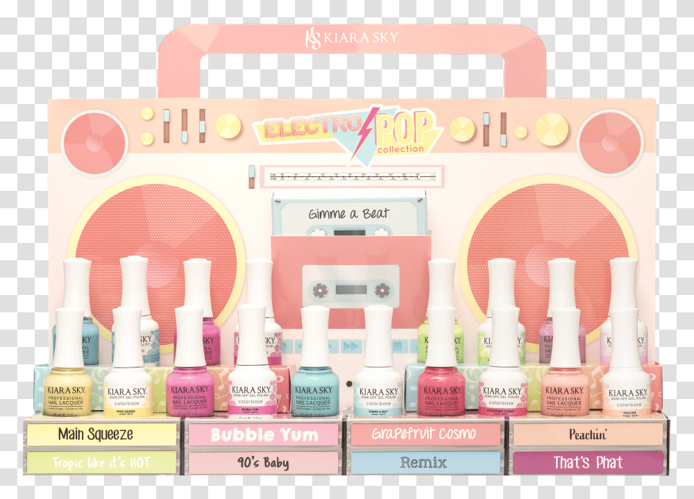Electro Pop Collection In Gel And Lacquer Kiara Sky Electro Pop, Cosmetics, Brush, Tool, Lipstick Transparent Png