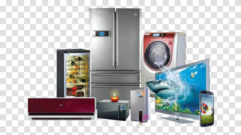 Electronic Home Appliance, Laundry, Refrigerator Transparent Png