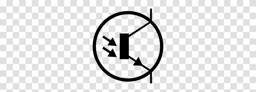 Electronic Phototransistor Npn Circuit Symbol Clip Art, Sign, Road Sign, Recycling Symbol Transparent Png