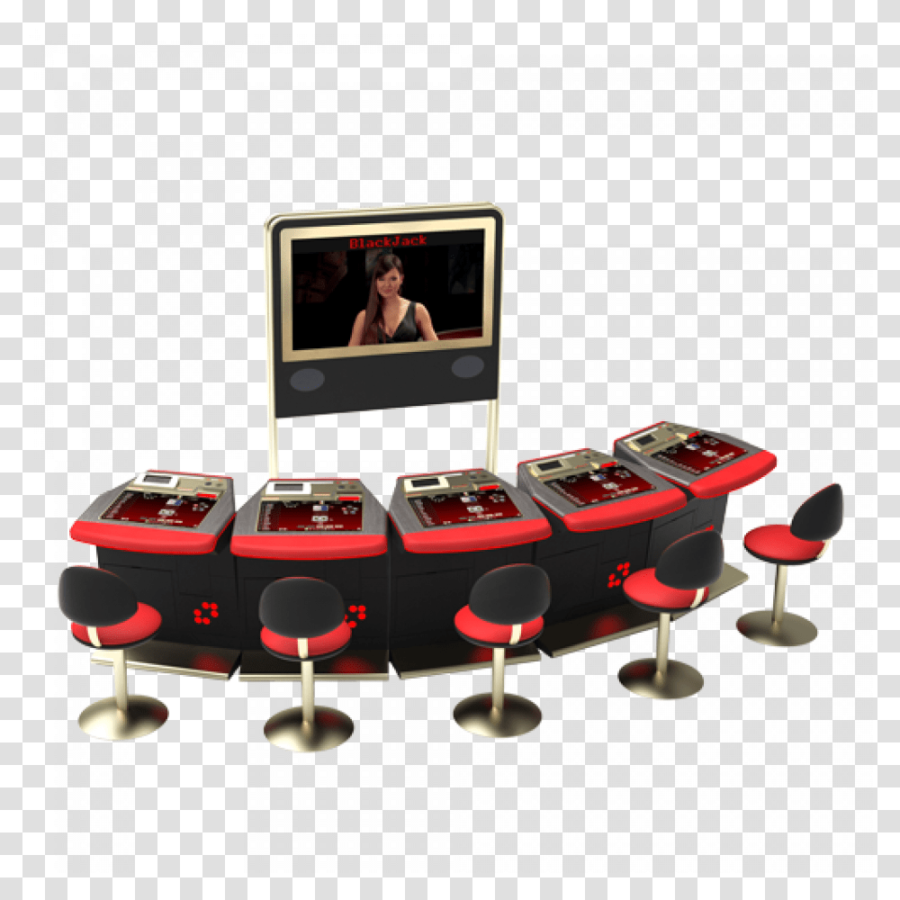 Electronic Roulette Station, Person, Human, Arcade Game Machine, Furniture Transparent Png