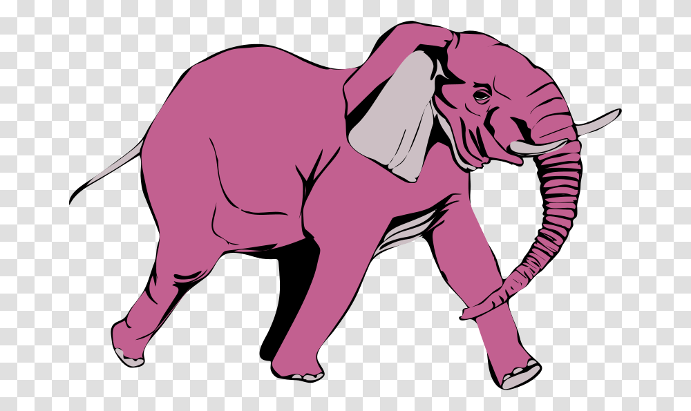 Elefante In Corsa Pink, Animals, Person, Human, Wildlife Transparent Png