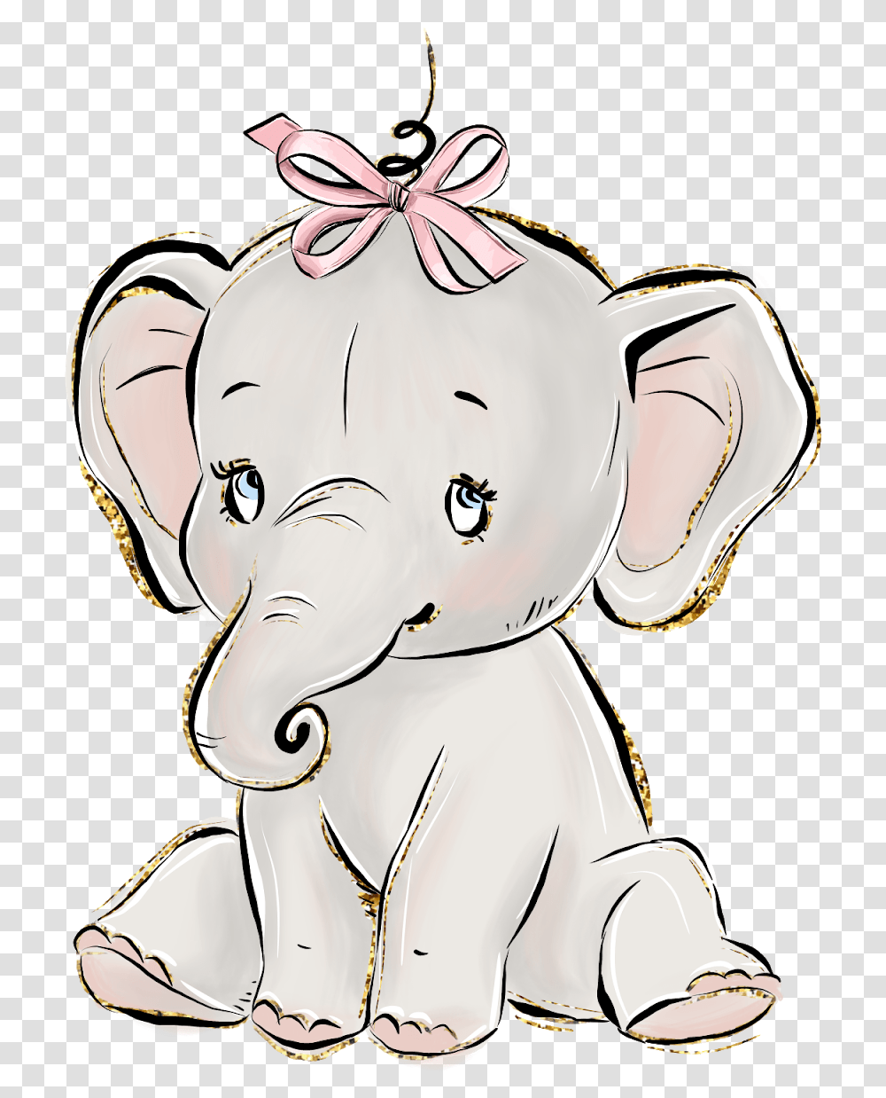 Elefantinho Elefante Watercolor Elefantinha Elefante Baby Rosa, Mammal, Animal, Wildlife, Art Transparent Png