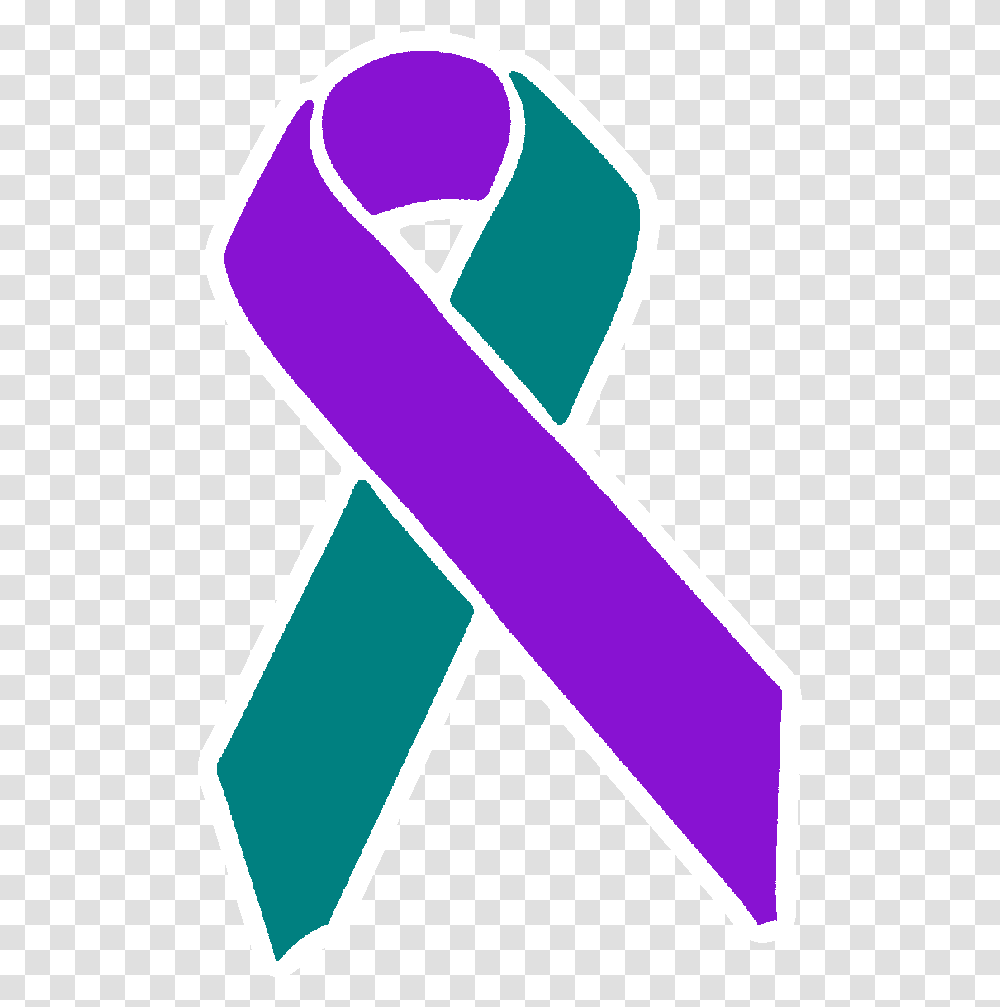 Elegant All Cancer Ribbon With All Cancer Ribbon Light Blue And Dark Blue Ribbon, Label Transparent Png