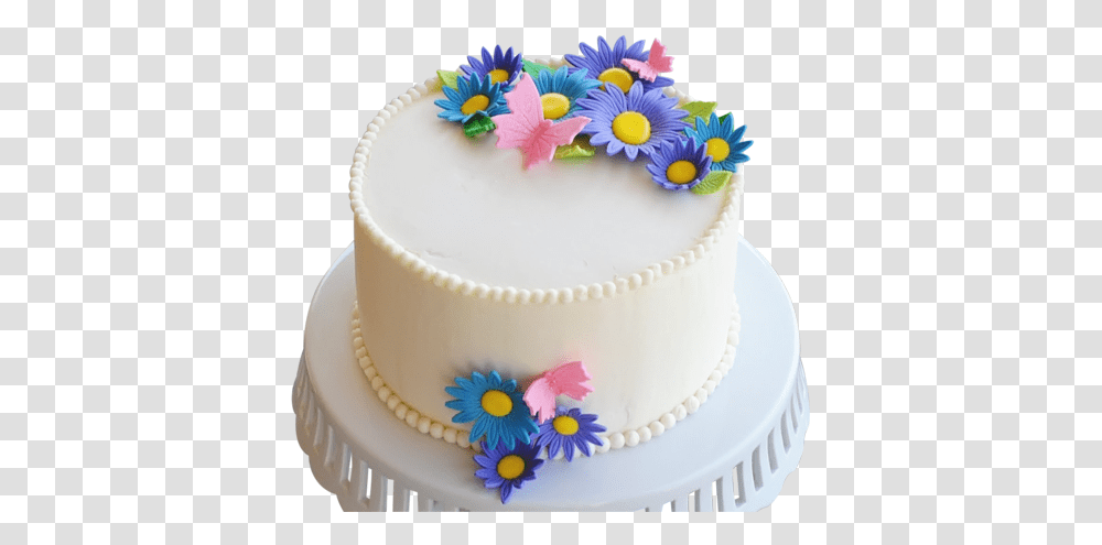 Elegant Birthday Cake Designs Round Birthday Cakes Full Cute Simple Birthday Cakes, Dessert, Food, Icing, Cream Transparent Png