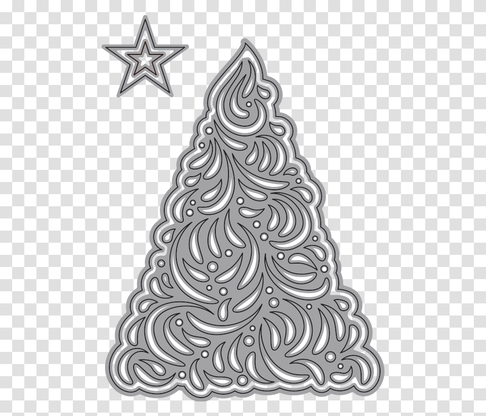Elegant Christmas Tree Download Christmas Tree, Plant, Ornament, Doodle, Drawing Transparent Png