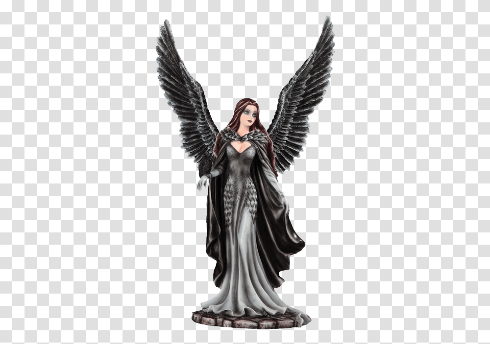 Elegant Dark Angel Statue Dark Angel Statue, Person, Human, Archangel Transparent Png