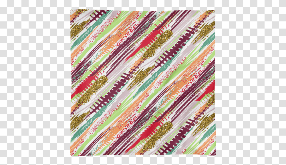 Elegant Diagonal Geometric Stripes Square Pillow Case Pillow, Rug, Floral Design Transparent Png