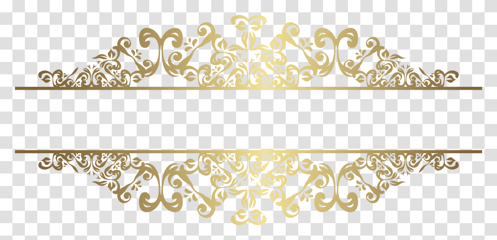 Elegant Gold Border, Floral Design, Pattern Transparent Png