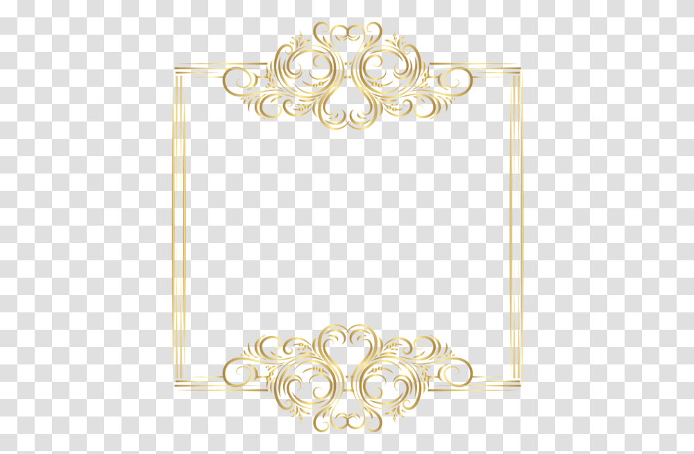 Elegant Gold Frame, Floral Design, Pattern Transparent Png