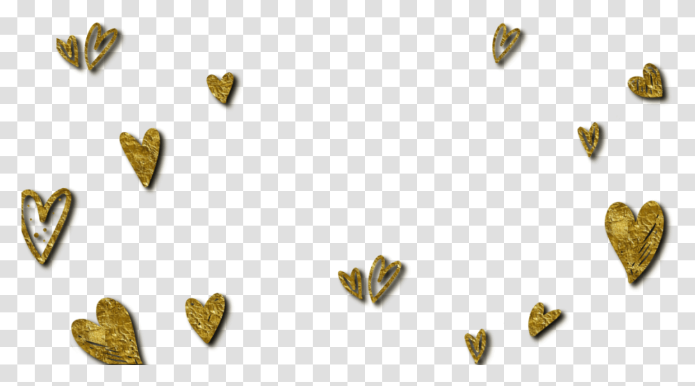 Elegant Gold Hearts Heart, Animal, Photography, Screen Transparent Png