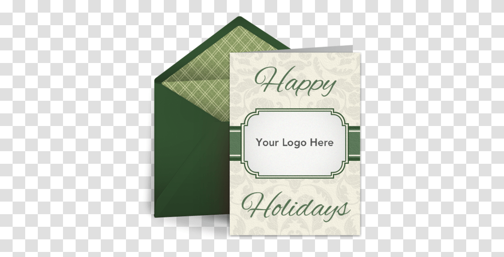 Elegant Logo Banner Custom Business Christmas Card Paper, Text, Flyer, Poster, Advertisement Transparent Png