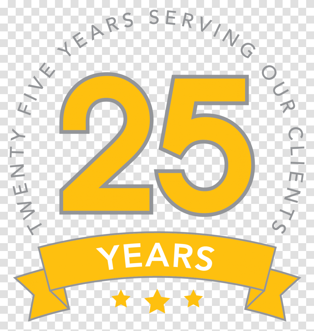 Elegant Modern Residential Logo 25 Years Of Service Logo, Number, Symbol, Text, Label Transparent Png