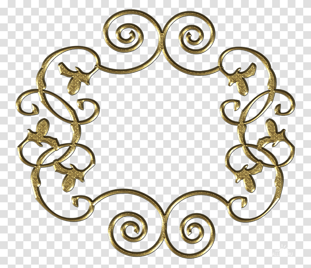 Elegant Scroll Border Circle, Floral Design, Pattern Transparent Png