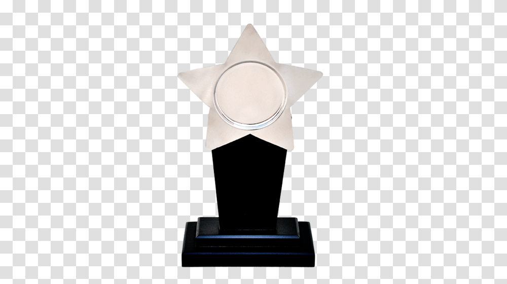Elegant Silver Star Trophy Shape Custom Shape Rs Number, Logo, Trademark, Cross Transparent Png