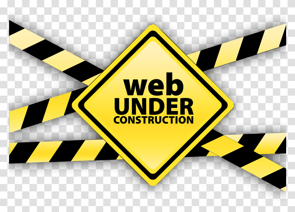 Elegant Under Construction Tape Website Under Construction Image, Sign, Road Sign Transparent Png